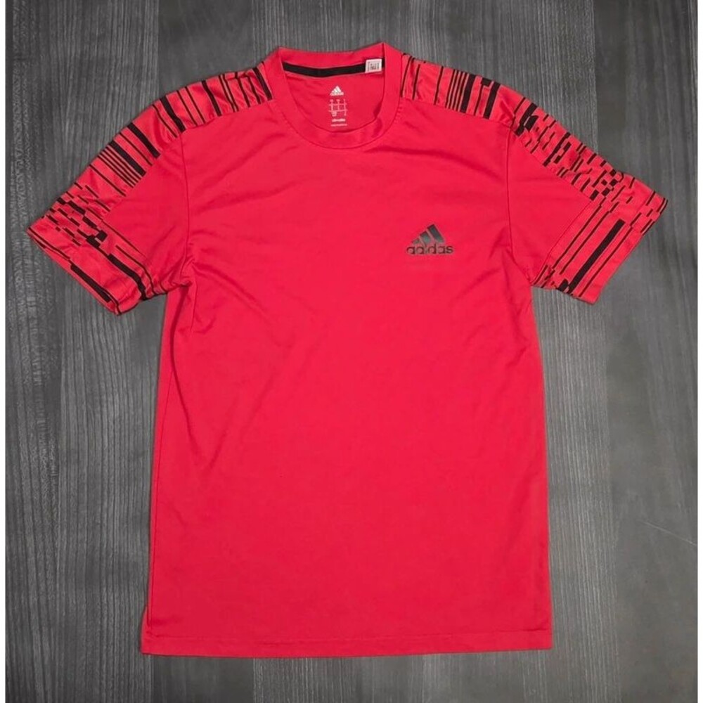 Adidas Men’s Small Red Climate Activewear Short Sleeve Athletic Shirt